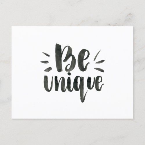 BE Unique Postcard