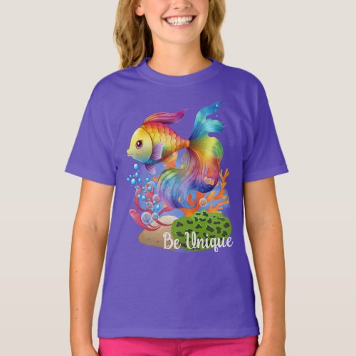 Be Unique Rainbow Fish T_Shirt