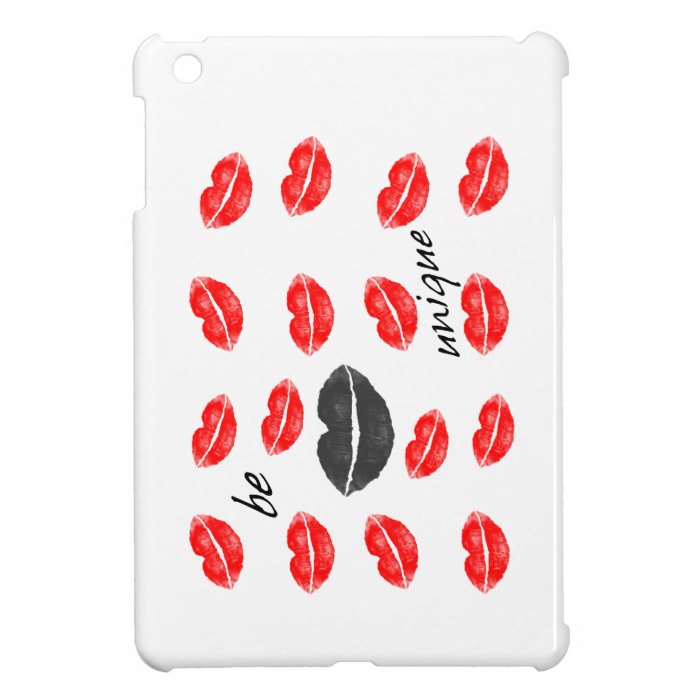 Be Unique Red & Black Kisses Cover For The iPad Mini