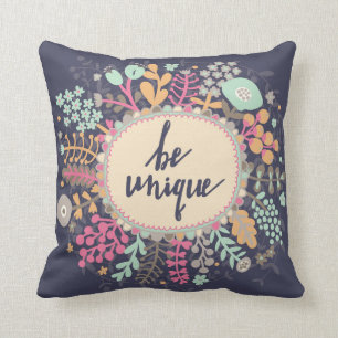 Be Unique Throw Pillow