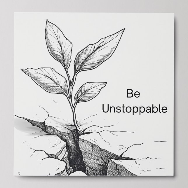 "Be Unstoppable" Peel and Stick Wall Tile (Front Set)