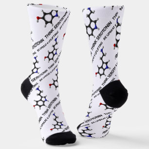 Be Upbeat And Uplifting Think Serotonin Molecule Socks