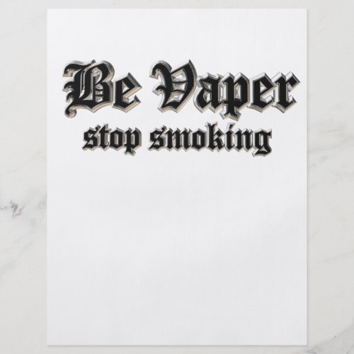 Be vaper stop smoking flyer