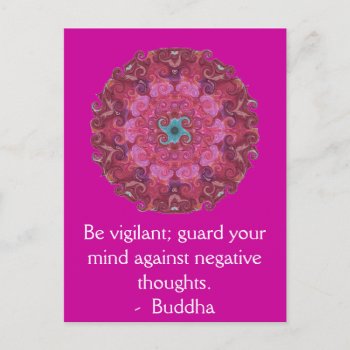 Be Vigilant; Guard Your Mind Against Negative..... Postcard by spiritcircle at Zazzle