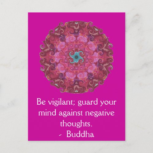 Be vigilant guard your mind against negative postcard