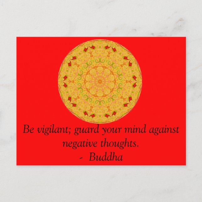 Be vigilant; guard your mind against negative..... postcard (Front)