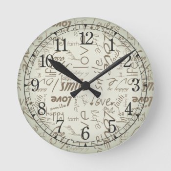 Be Vintage Clock by Thru_the_camera_lens at Zazzle
