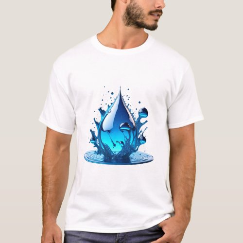 âœBe Waterâ Drop Design High quality T_Shirt