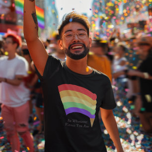 Be Whatever Flavor Rainbow Cone Personalized T-Shirt