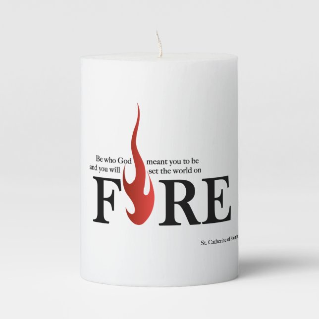 Be who God meant you to be  Pillar Candle (Front)