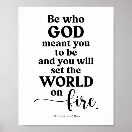 Be Who God Meant You To Be Religious Poster