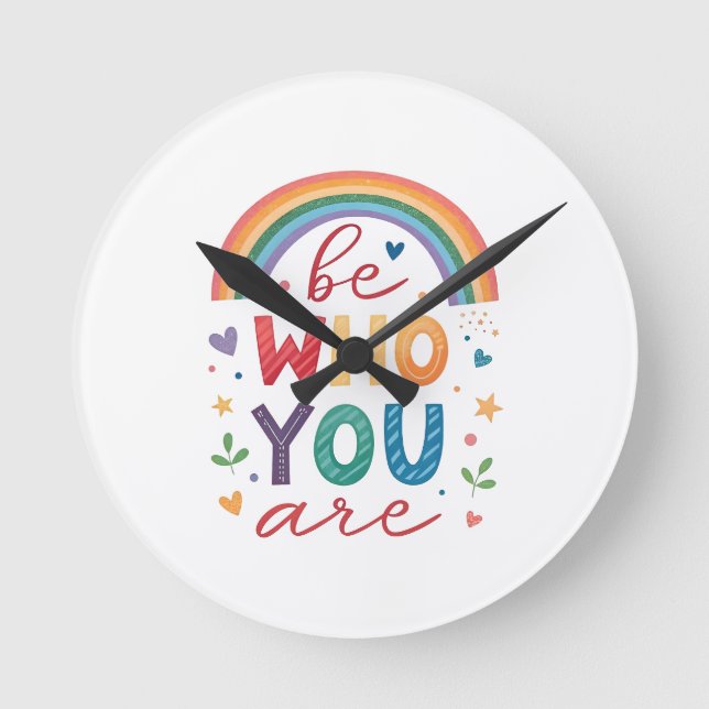 Be who you are round clock (Front)