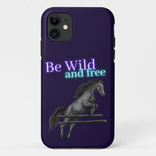 Be Wild and Free Horse Jumping iPhone 11 Case