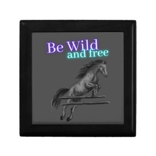 Be Wild and Free Horse Jumping Gift Box