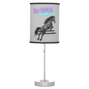 Be Wild and Free Horse Jumping Table Lamp