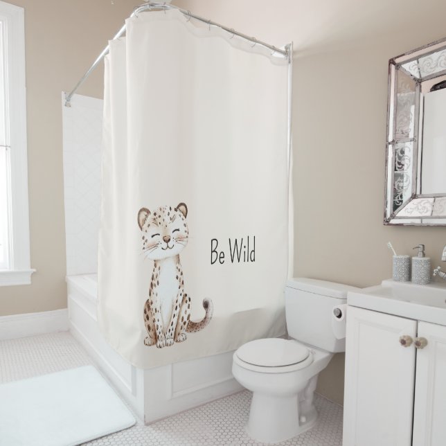 Be Wild Cheetah Shower Curtain (In Situ)