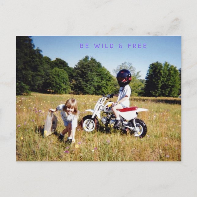 BE WILD & FREE POSTCARD (Front)