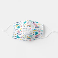 Be Wild Pink Dinosaur Unicorn Cloth Face Mask