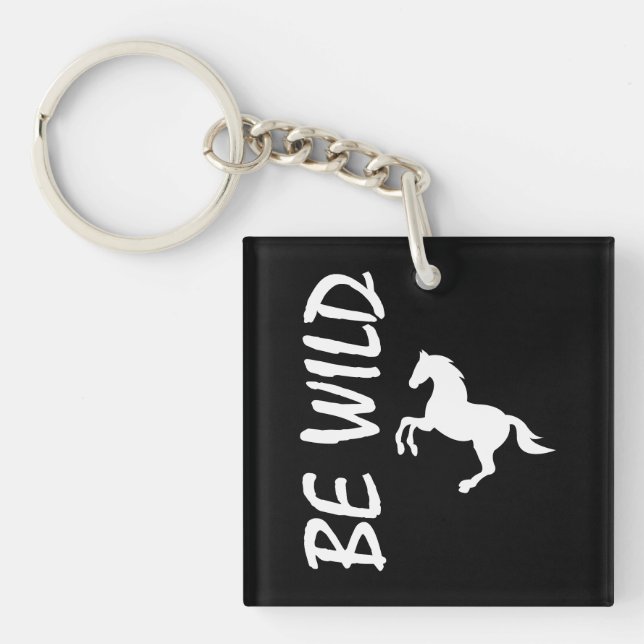 Be Wild – Strong Decorative Horse Design Keychain (Front)