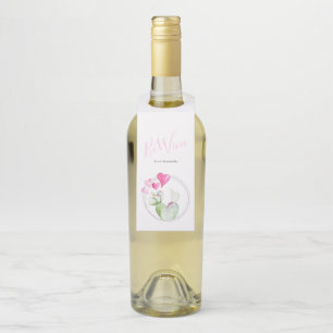 Be Wine Heart Shaped Cactus Bottle Hanger Tag
