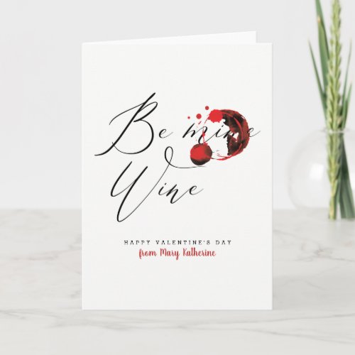 Be Wine Single on Valentines Day Card