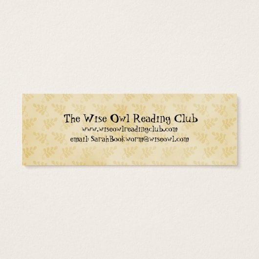 Be Wise - Bookmark (Back)