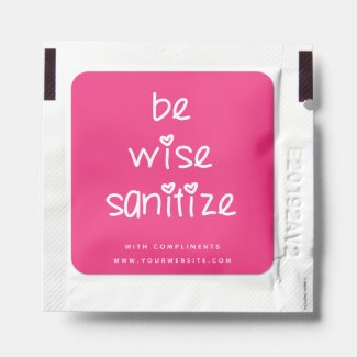 Be Wise Sanitize - Cute Typography Pink Hand Sanitizer Packet