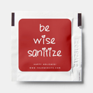 Be Wise Sanitize - Cute Typography Red Hand Sanitizer Packet