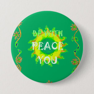 Be With You Peace Pinback Button