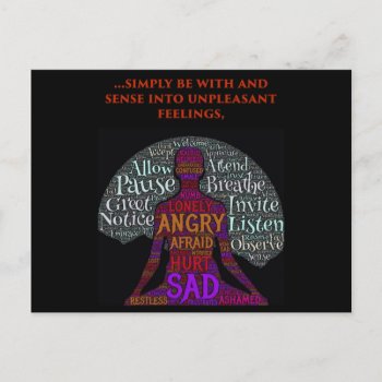 Be With Your Feelings Postcard by NewAgeInspiration at Zazzle