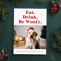 Be Woofy Funny Pet Dog Photo Christmas