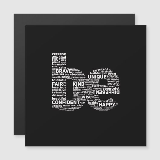 Be Word Art Magnetic Card (Front/Back)