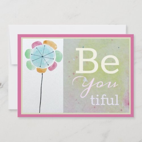 Be You Affirmation Note Card