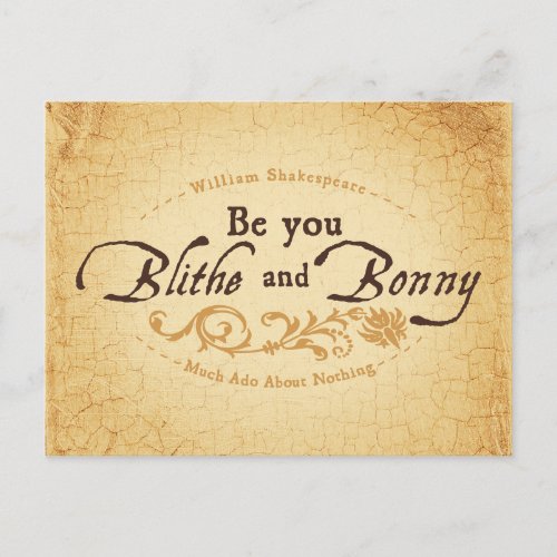 Be You Blithe And Bonny Postcard