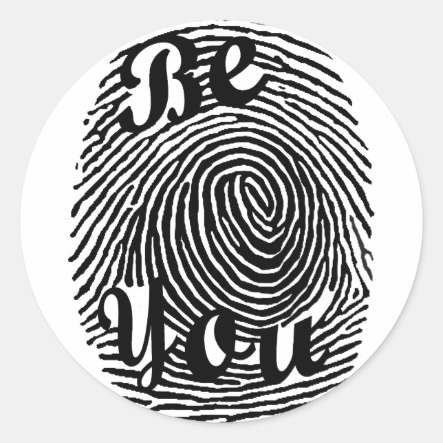 Be You Classic Round Sticker (Front)