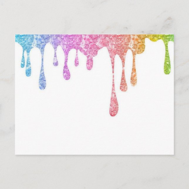 Be You! Colorful/Paint Drip Postcard (Back)