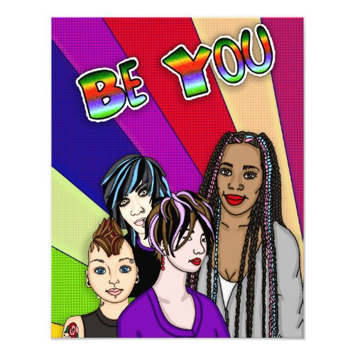 Be You  Diverse People  Pop Art   Photo Print