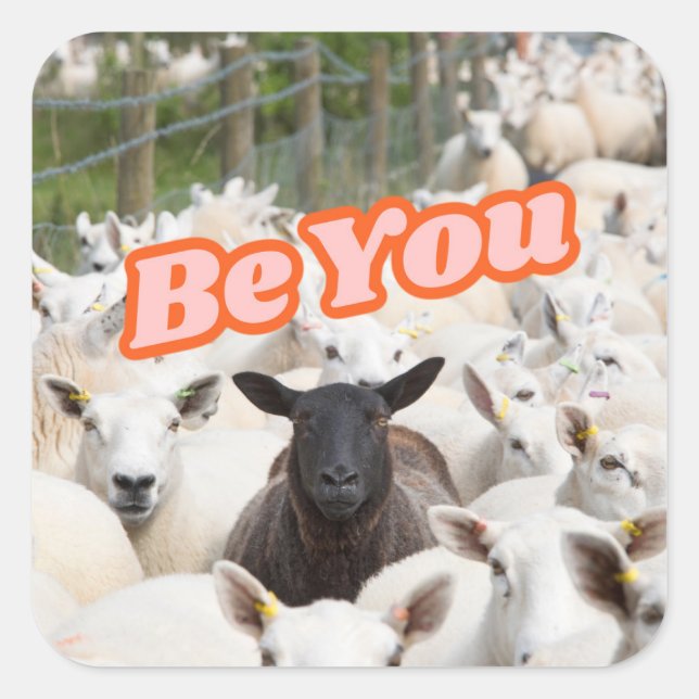 Be You Funny Sticker Weaving Fiber Arts (Front)