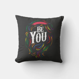 Be You LGBTQ Rainbow Gay Pride Throw Pillow
