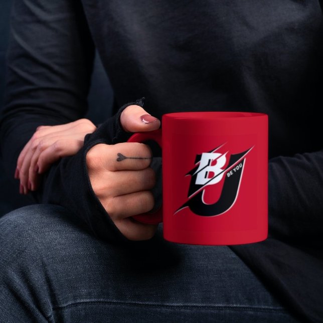 Be You Modern Red & Black Mug (Creator Uploaded)