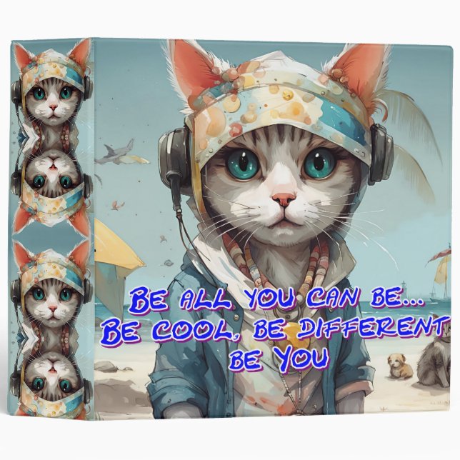Be You Motivation tee 3 Ring Binder (Front/Spine)