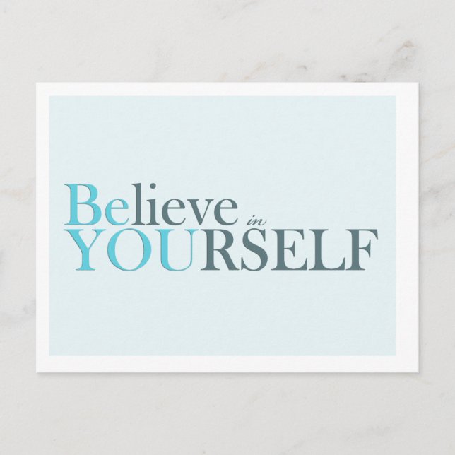 Be You - motivational postcard (Front)