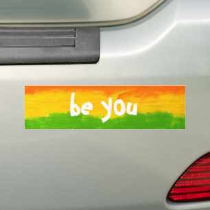Be You Rainbow Colors LGBT Pride Bumper Sticker
