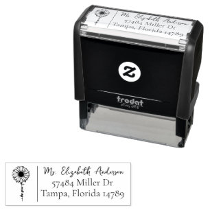 Be You Sunflower Personalized Address Self-inking Stamp