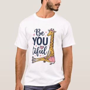Be You Tiful Giraffe Roller Skate Vintage Shirt De
