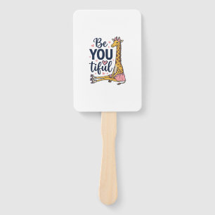 Be You Tiful Giraffe Roller Skate Vintage Shirt De Hand Fan