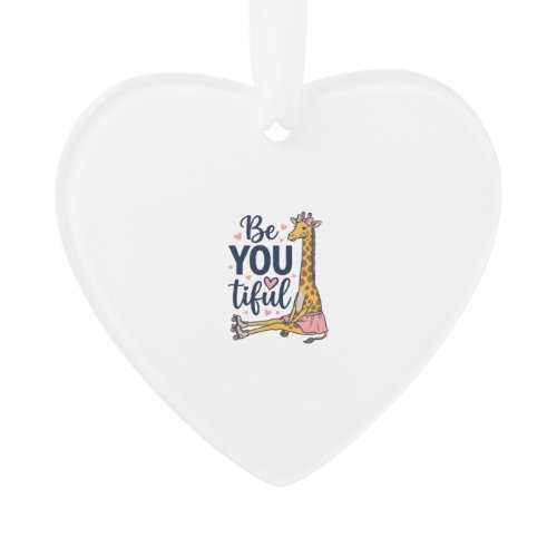 Be You Tiful Giraffe Roller Skate Vintage Shirt De Ornament