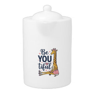 Be You Tiful Giraffe Roller Skate Vintage Shirt De Teapot