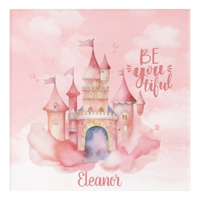 Be-You-Tiful Palace in the Pink Cloud customizable Acrylic Print (Front)