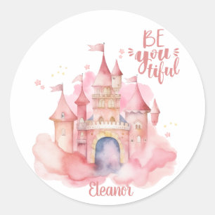 Be-You-Tiful Palace in the Pink Cloud customizable Classic Round Sticker